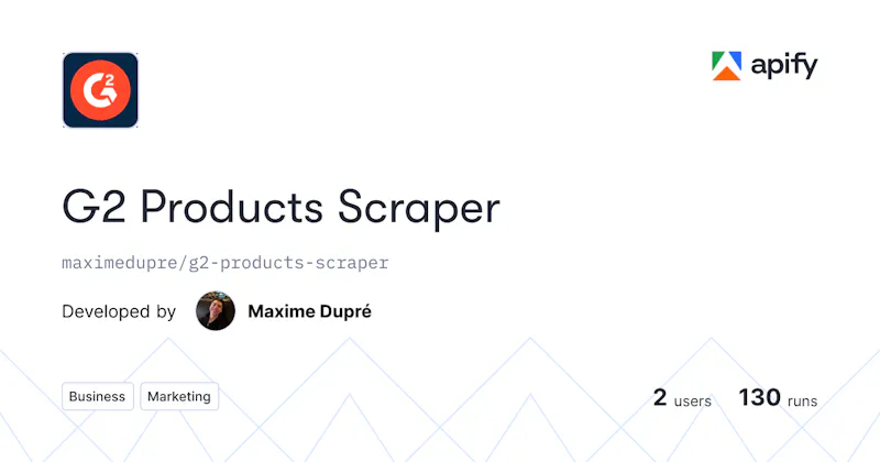 G2 Products Scraper screenshot 1