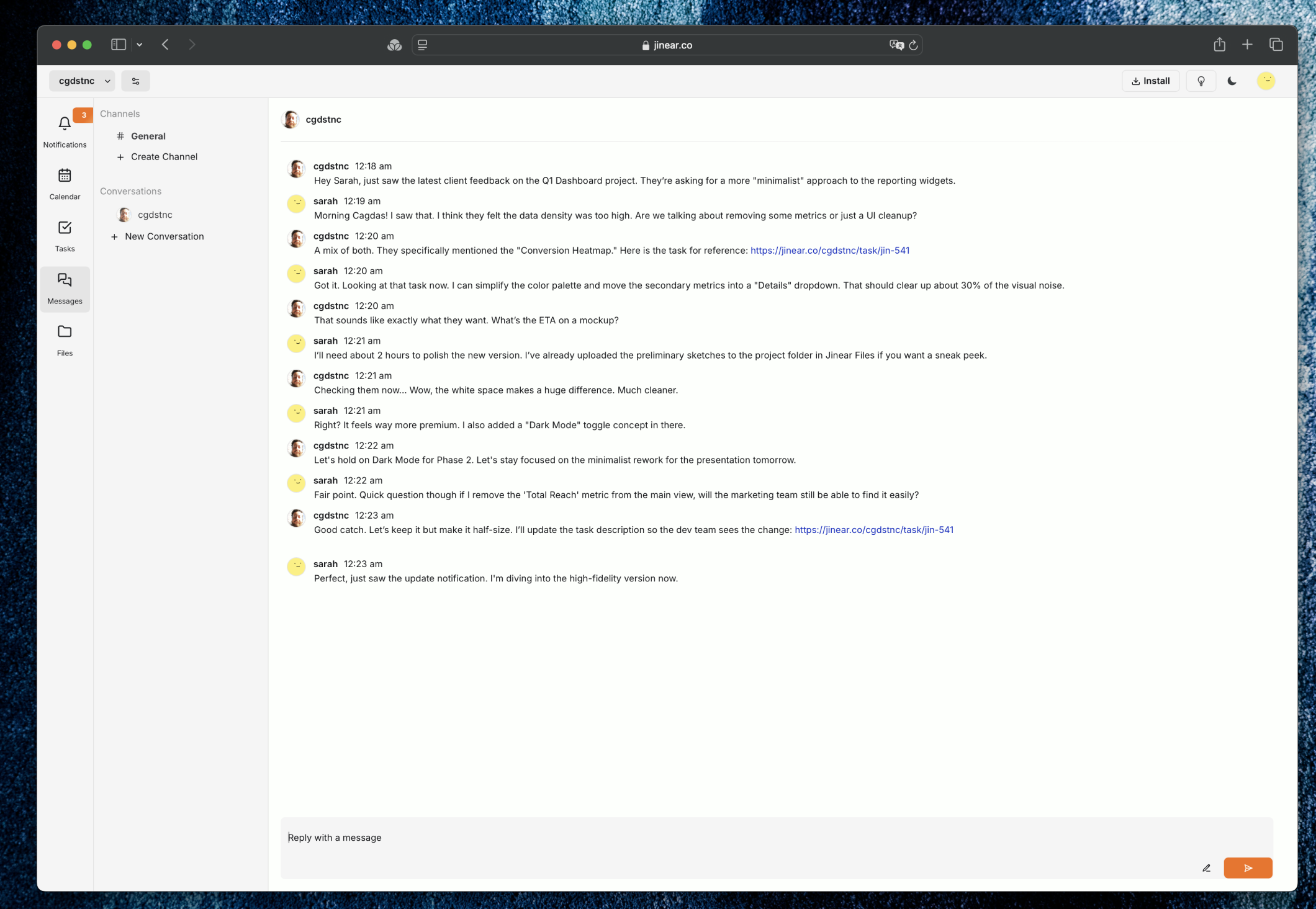 Jinear Open Source Business Hub - Screenshot 4 showing product features and functionality