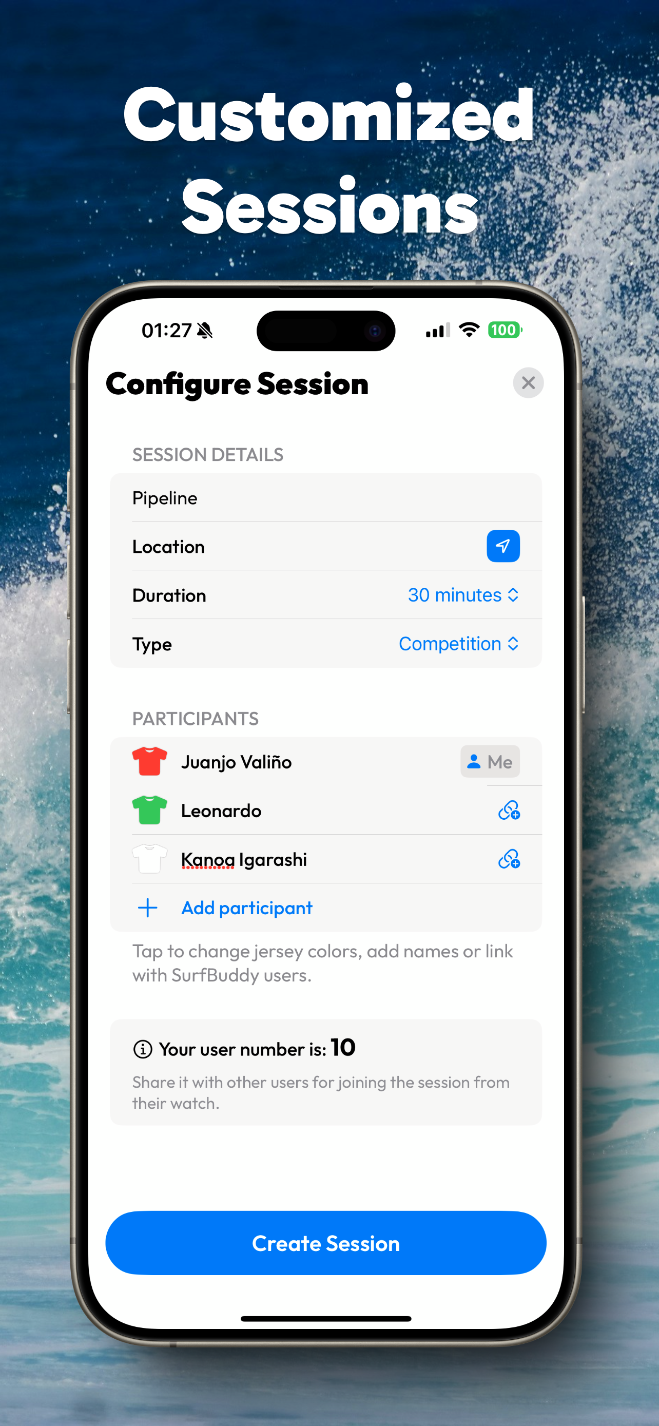 Media Surfbuddy - Skor Pertandingan Surf Live pada jam tangan & iPhone anda 7