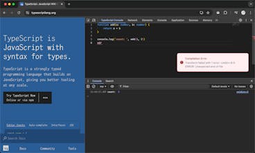 TypeScript Console gallery image