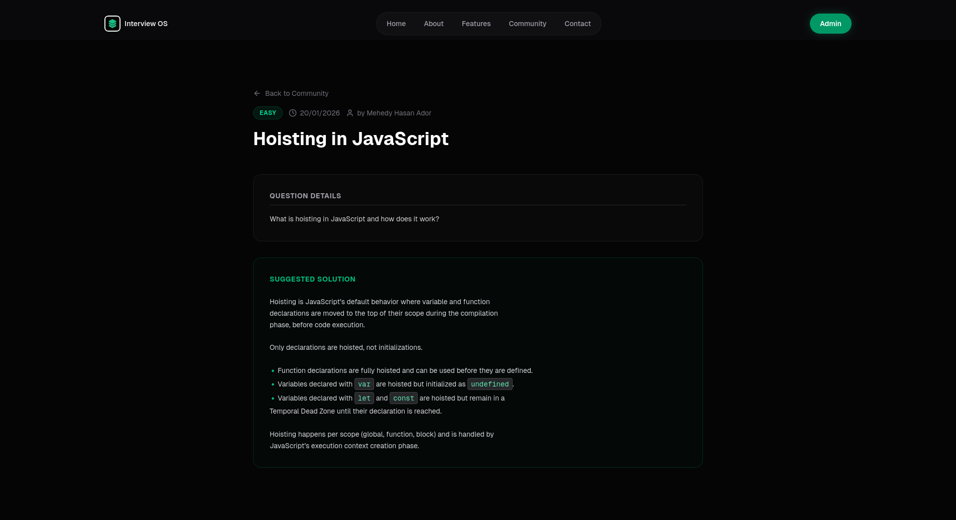 Interview OS gallery image