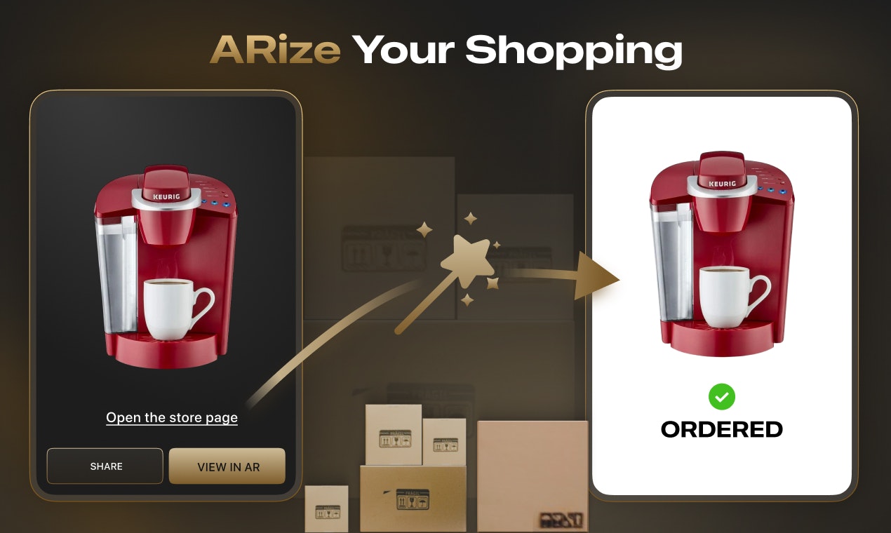 Arize - AR में कुछ भी खरीदारी करें - किसी भी साइट या मार्केटप्लेस से एआर में कोई भी उत्पाद देखें मीडिया 4