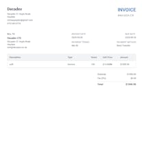 Deca Invoice gallery image