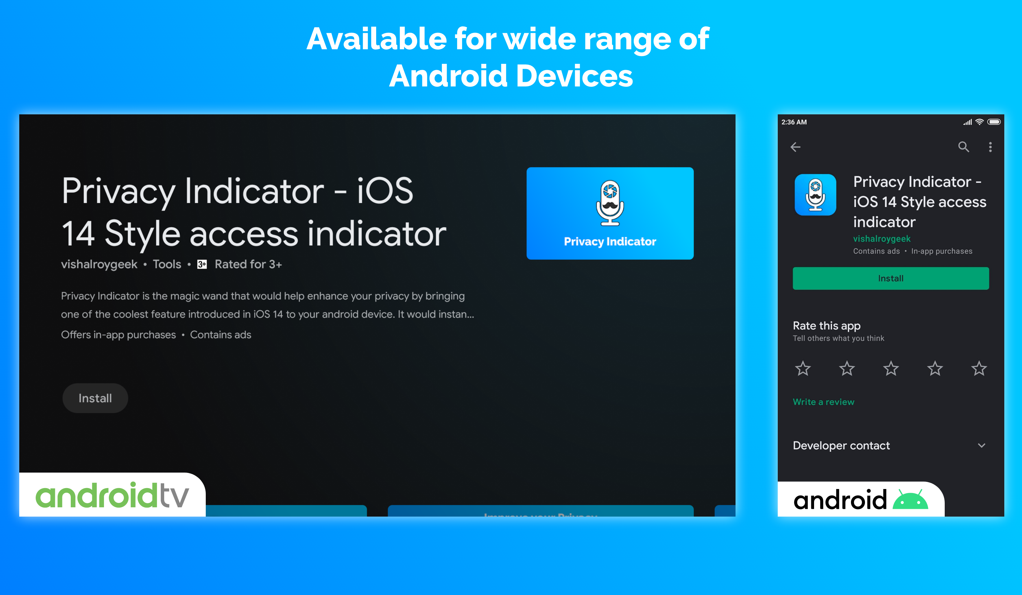 Privacy Indicator iOS 14 Style camera & mic usage indicator Product