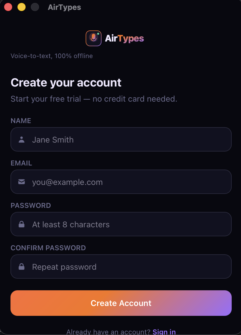 AirTypes gallery image