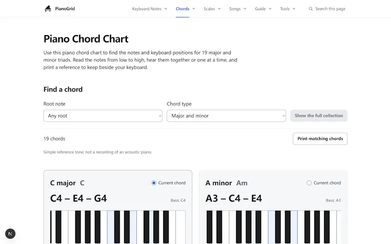 PianoGrid screenshot 1