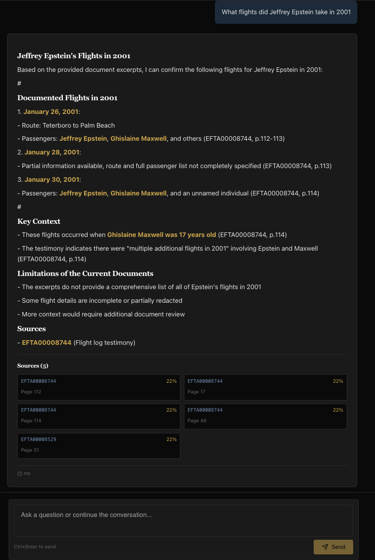 EpsteinGPT - ChatGPT for Epstein Files gallery image