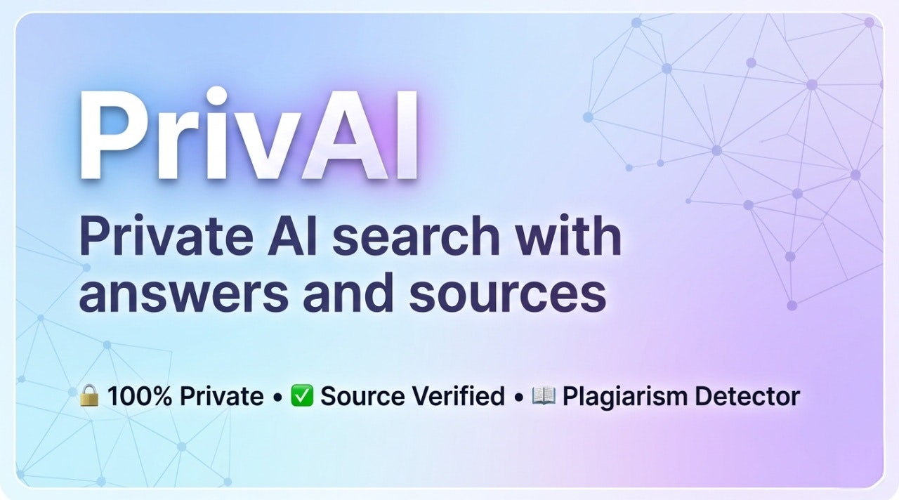 PrivAI– AI search engine with sources media 2