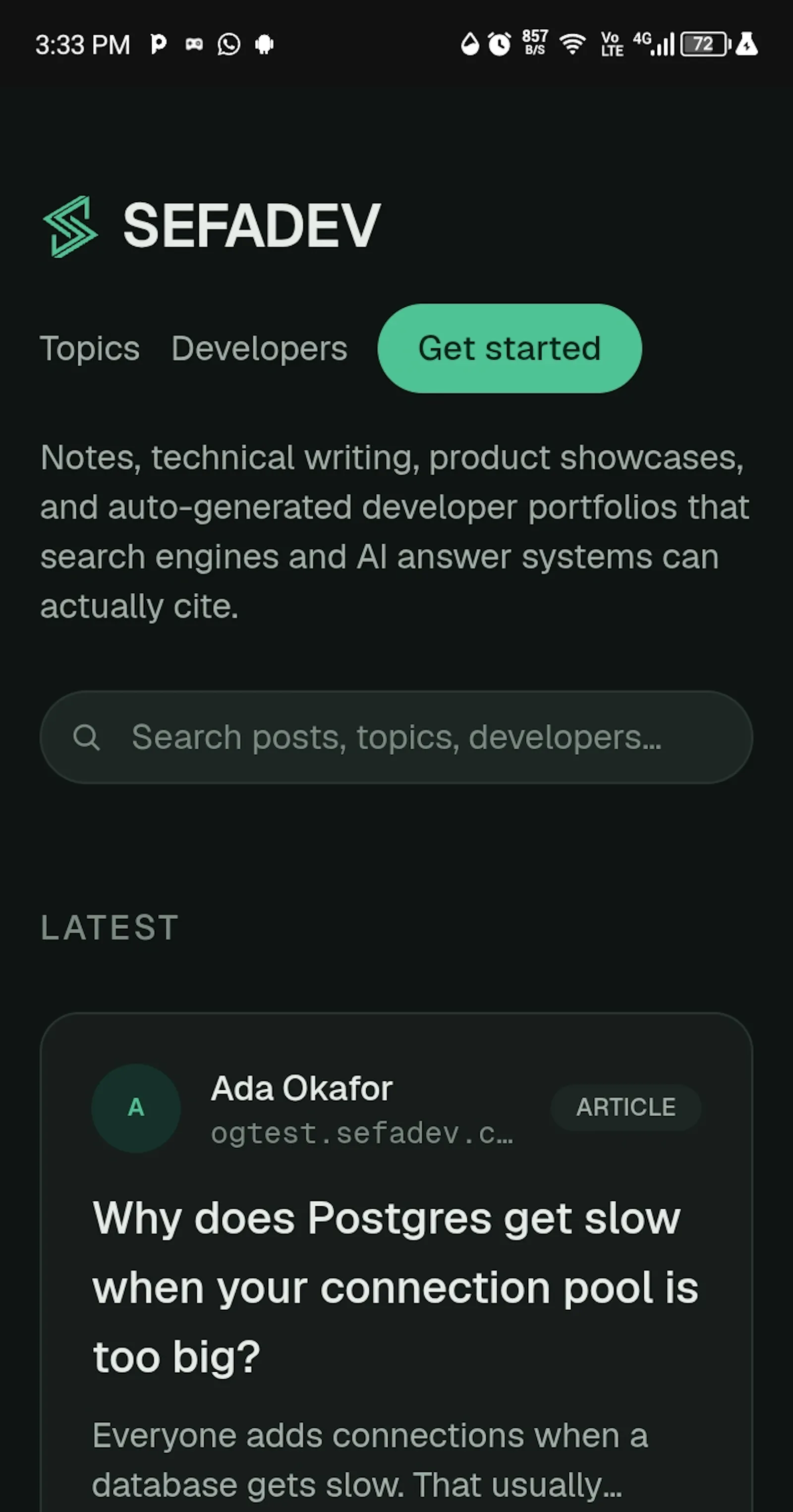 SEFADEV screenshot 2