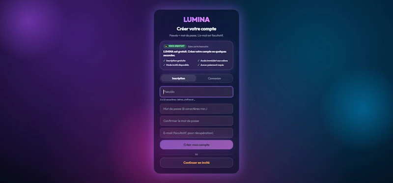 LUMINA - Online Tchat  screenshot 5
