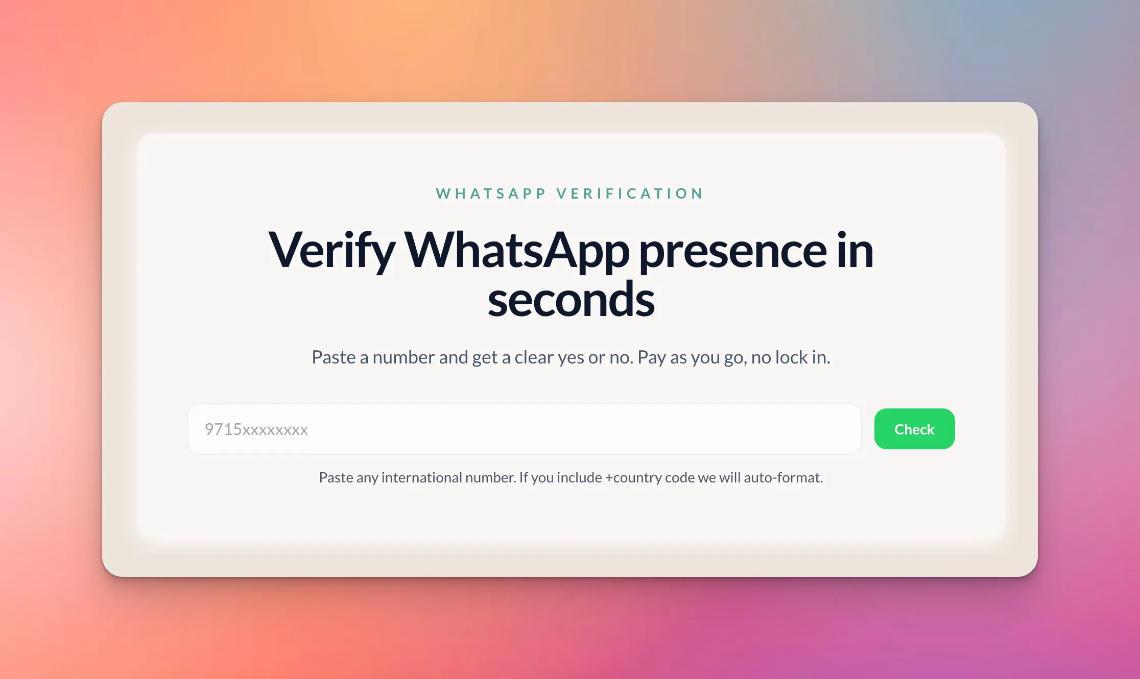 WACheck - WhatsApp Phone Checker gallery image