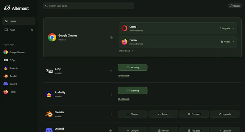 Alternaut screenshot 2