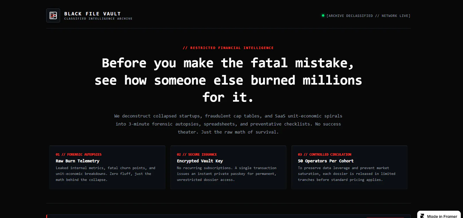 Black File Vault screenshot 1