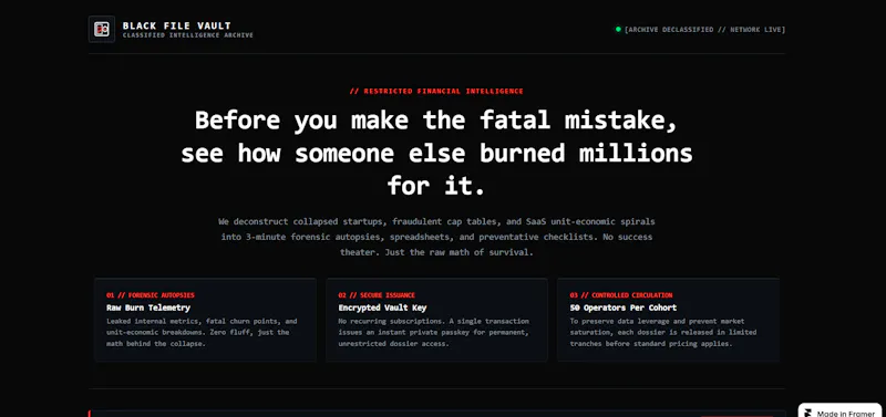 Black File Vault screenshot 1