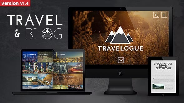 Travelogue - reisblog html -sjabloon - Uniek en elegant HTML -sjabloon met modern design media 1