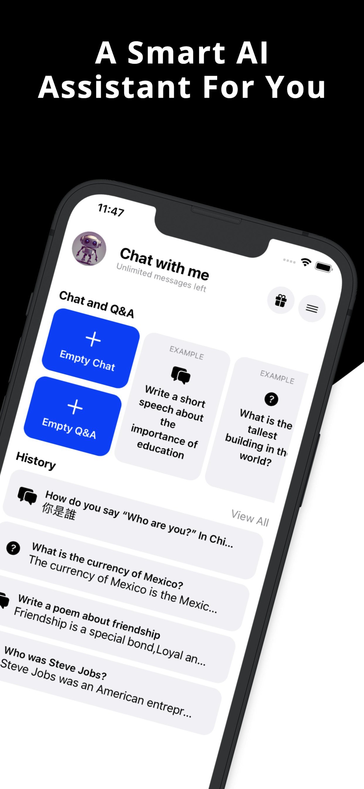 Chatrobo - AI Chatbot/Smart Assistant - verwendet die GPT -3 -API von OpenAI Medien 1