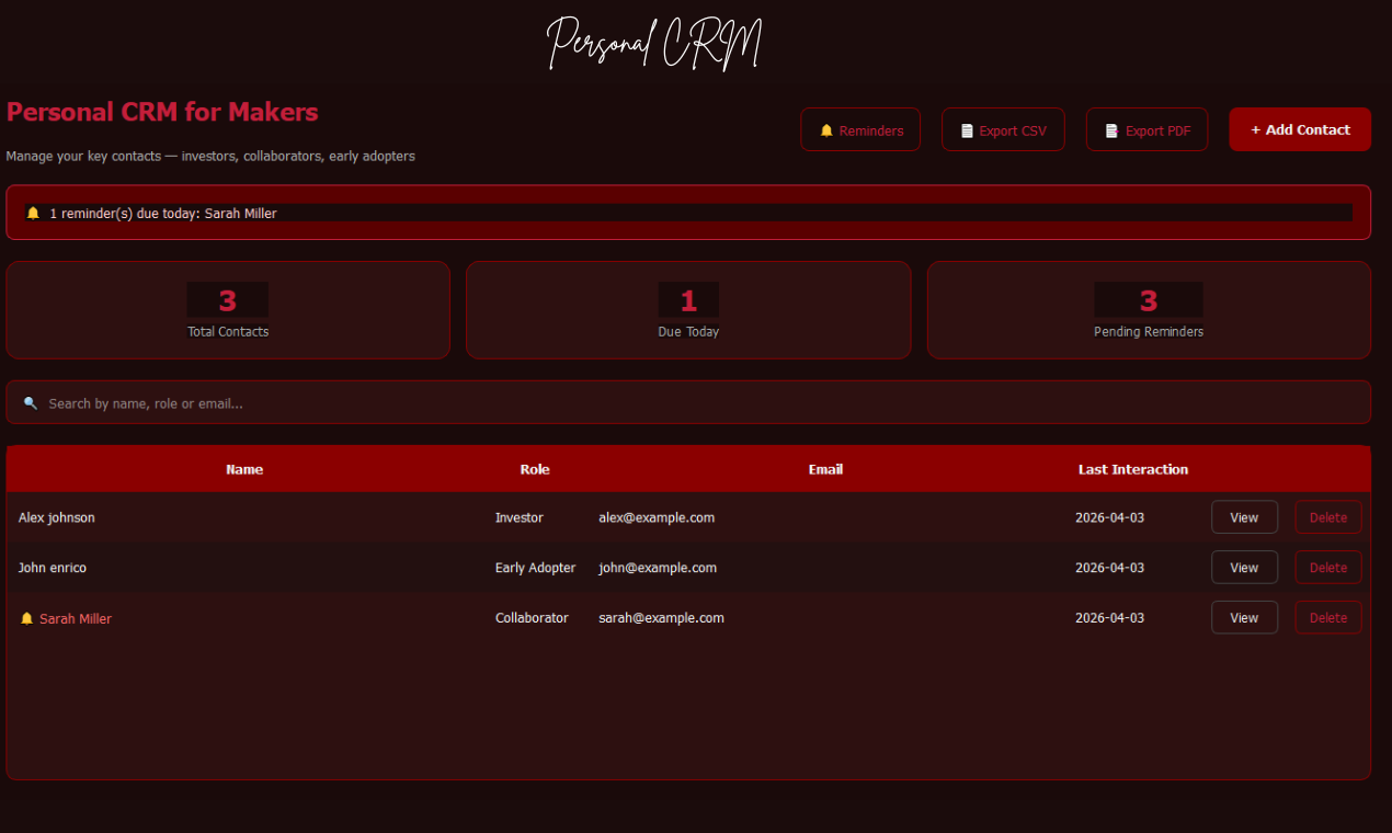 Personal CRM gallery image
