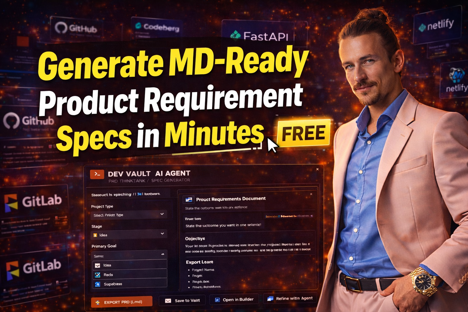 The Dev Vault - The AI-Powered Zero-Cost - Main product screenshot demonstrating key features and user interface