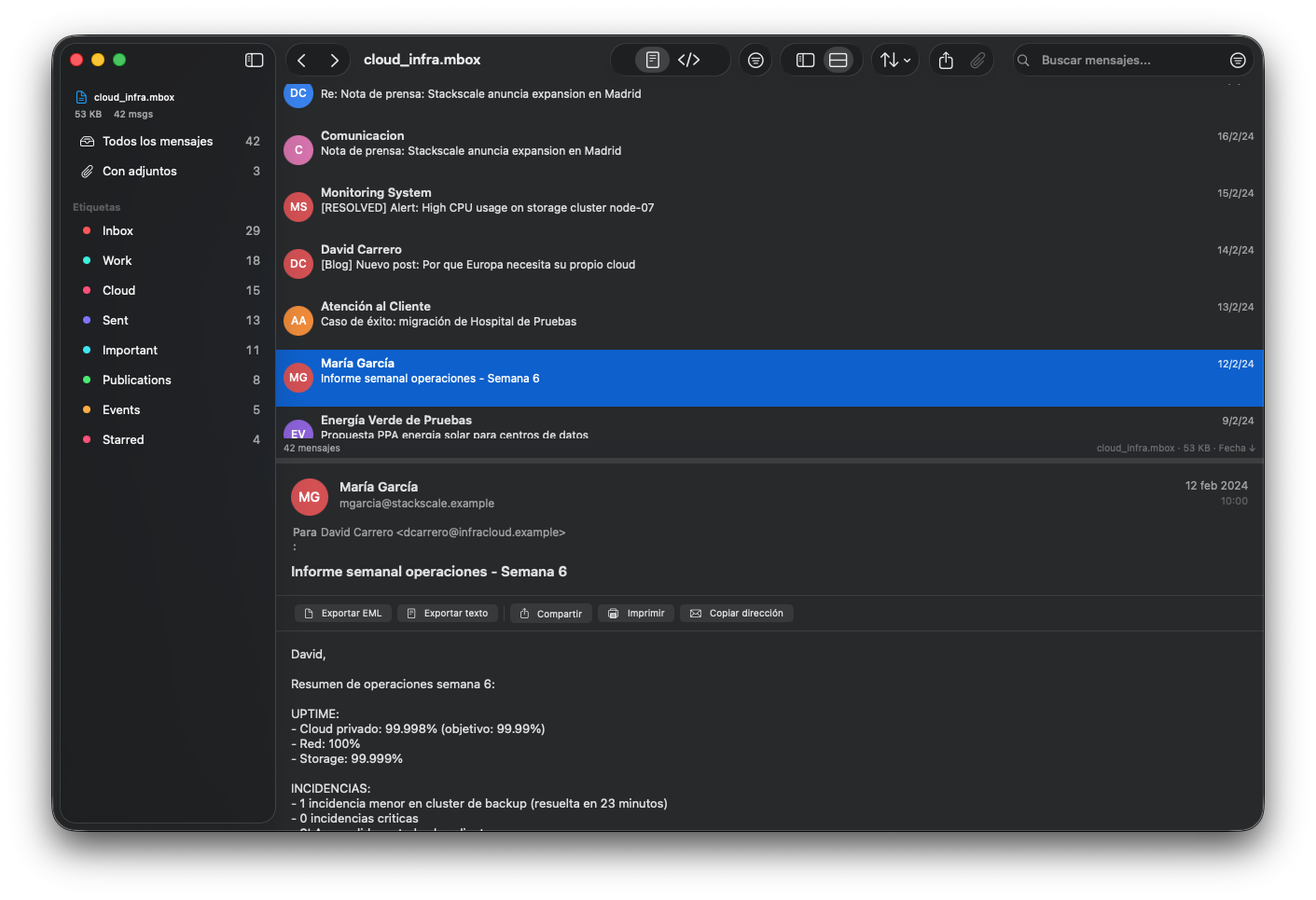 Mbox Viewer - Main product screenshot demonstrating key features and user interface