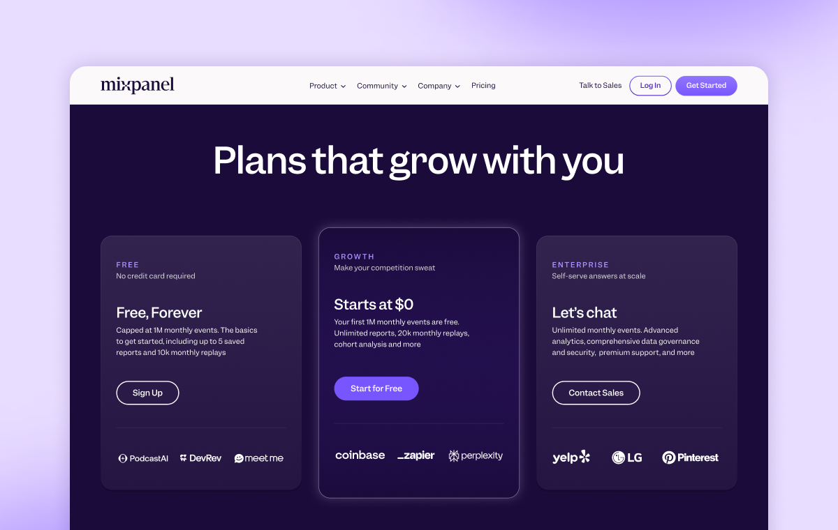 MixPanel Events 2.0 - Nu $ 0 voor uw eerste 1 miljoen maandelijkse evenementen media 1