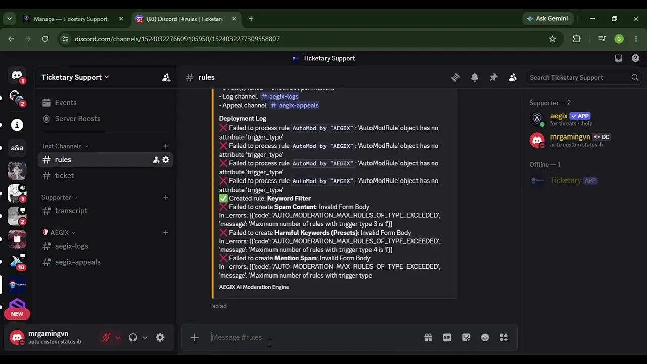 AEGIX — Advanced Discord Moderation gallery image