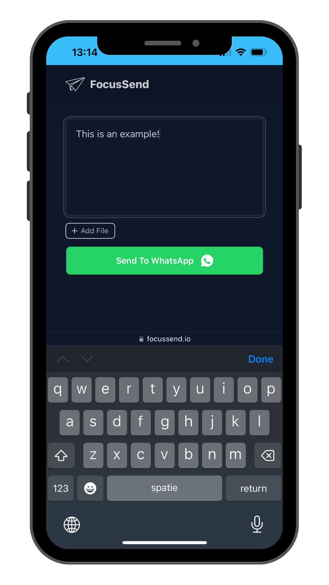 وسائط FOCUSSEND لـ WhatsApp - إرسال الرسائل دون أن يصرف انتباهي 1