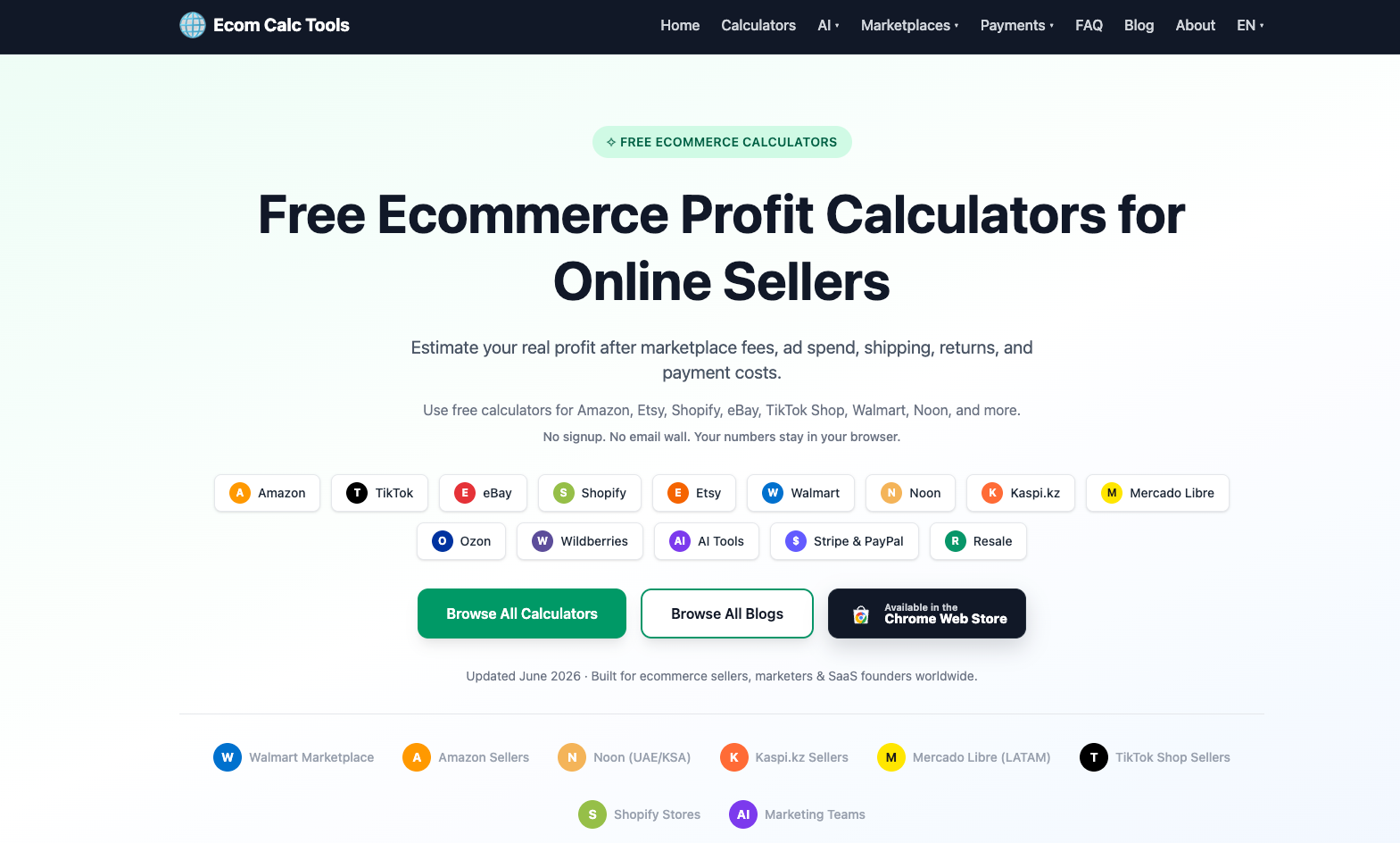 EcomCalcTools Quick Calc gallery image