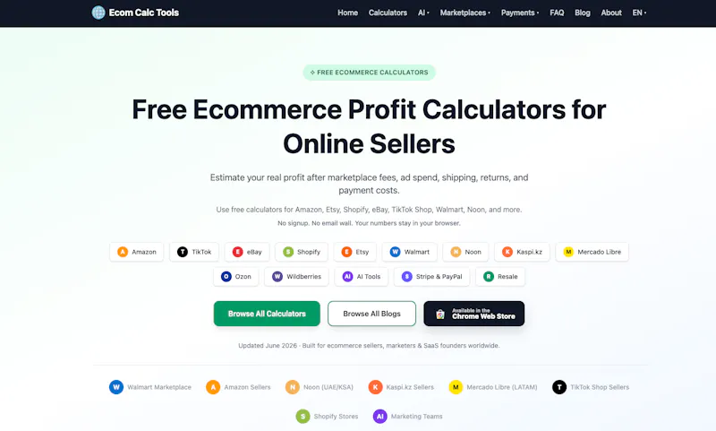 EcomCalcTools Quick Calc screenshot 1