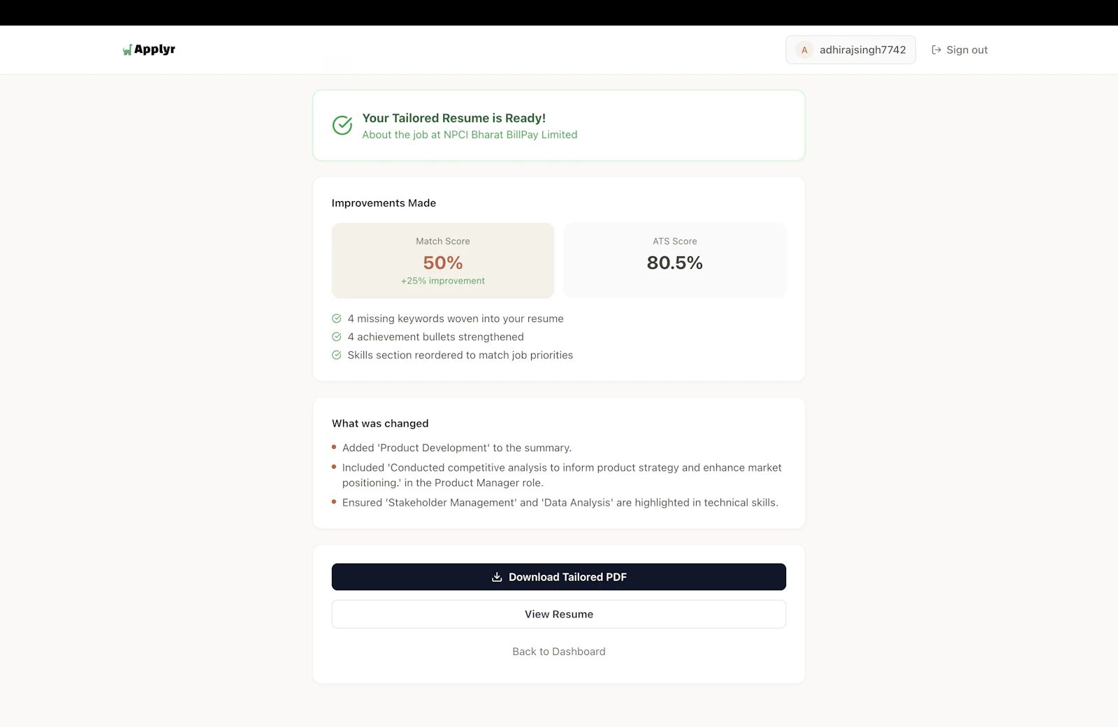 Applyr screenshot 1