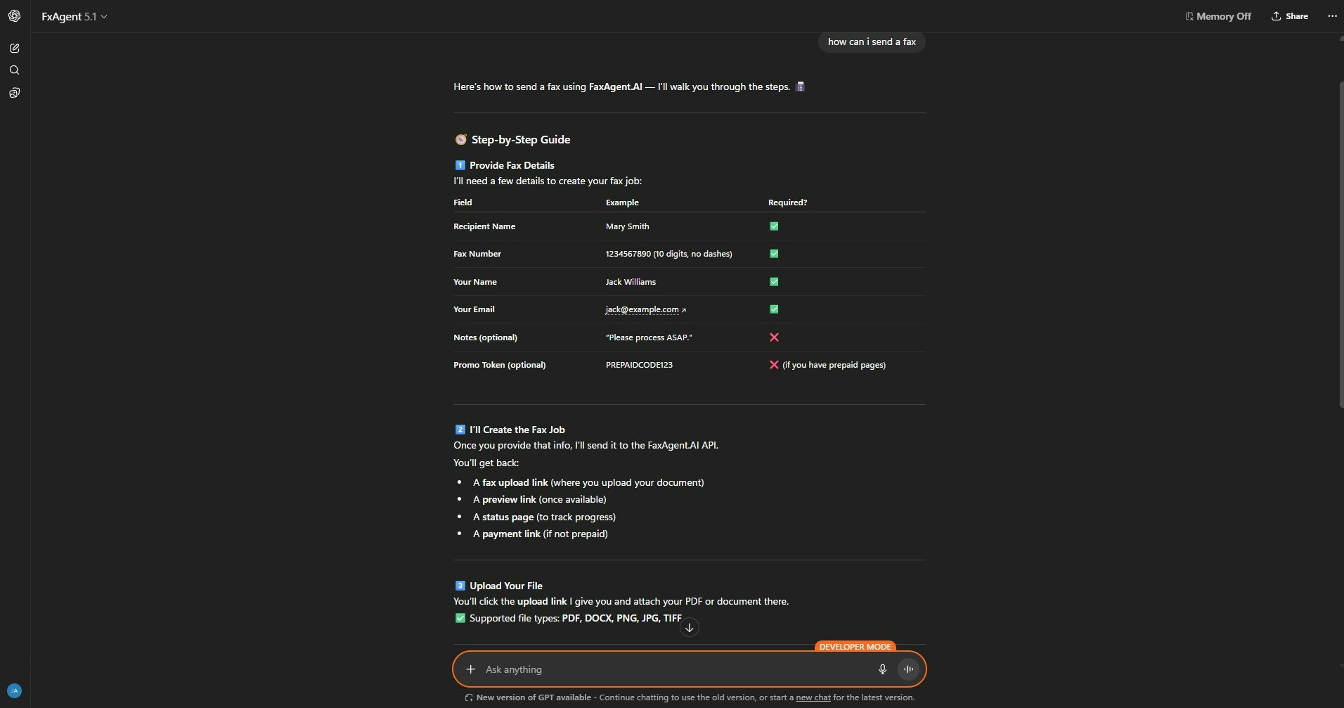 FxAgent - Screenshot 2 showing product features and functionality