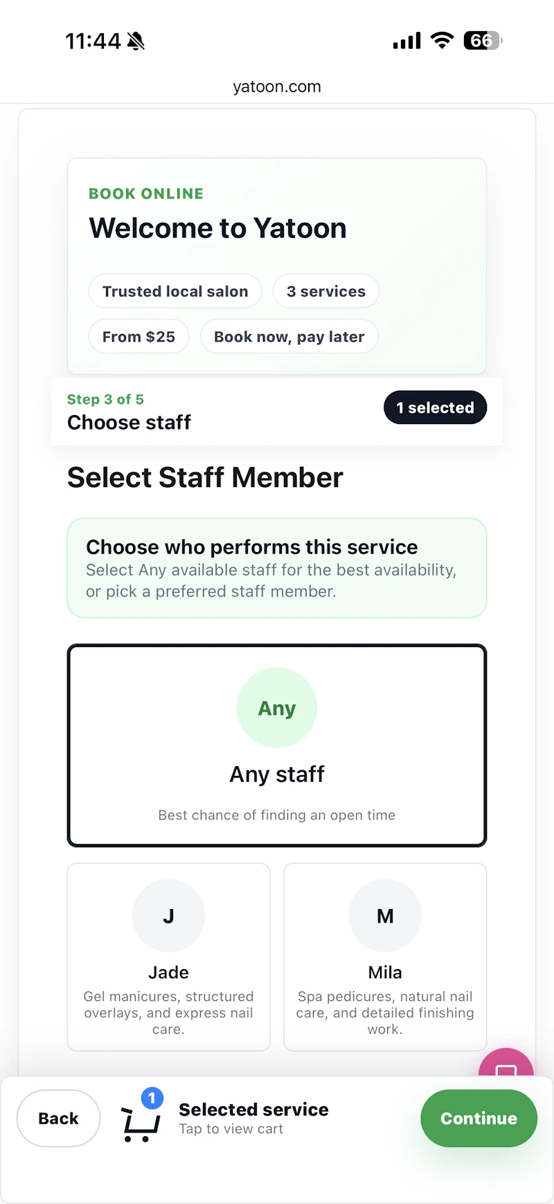 Yatoon Booking for Salons & Spas screenshot 14