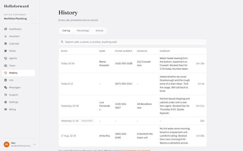 Helloforward screenshot 2