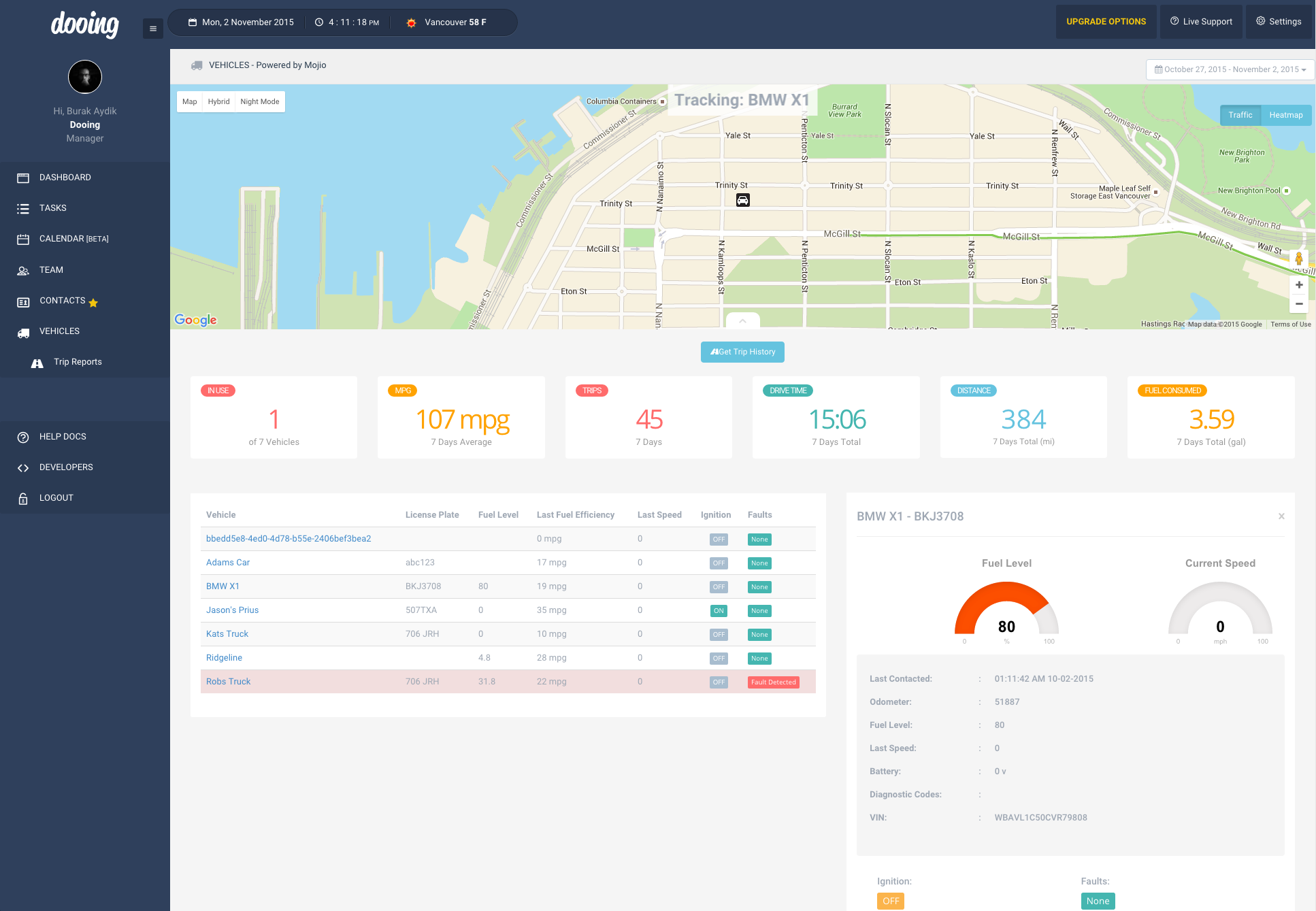 Dooing Fleet for Mojio