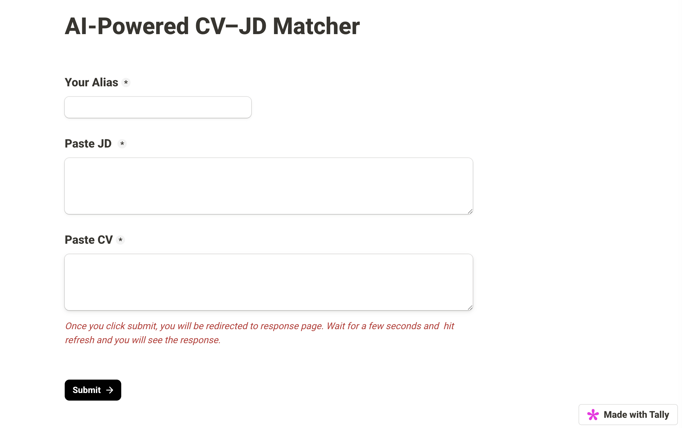 เครื่องจับคู่ CV-JD ที่ขับเคลื่อนด้วย AI (ไม่มีรหัส) - เครื่องมือ No-Code AI สำหรับการจัดตำแหน่ง CV-JD ทันที media 2