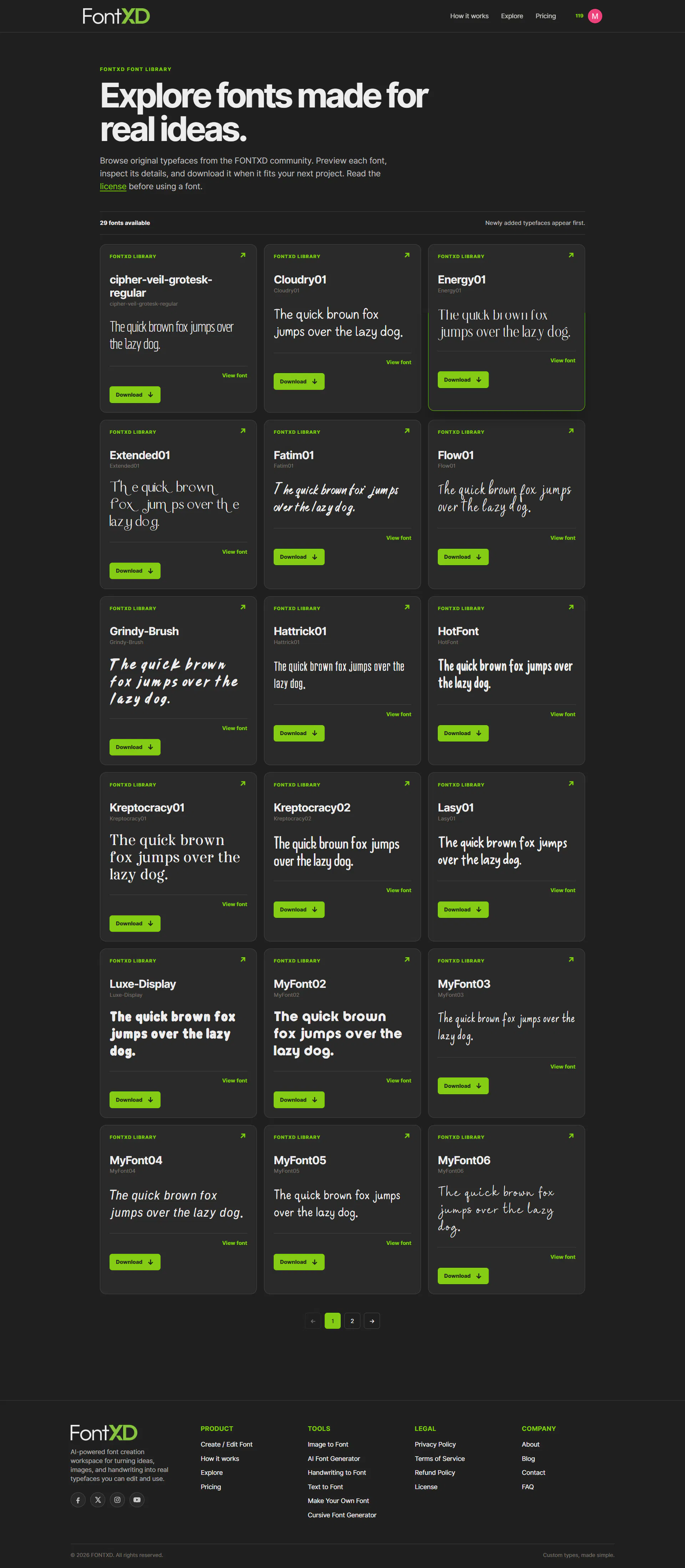 FontXD AI Font Generator gallery image
