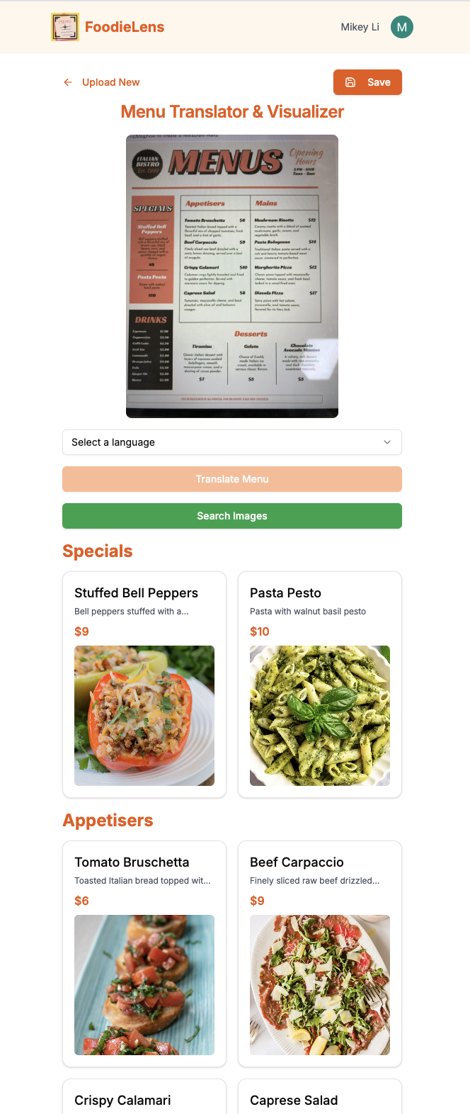 FoodieLens gallery image