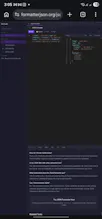 DevTools Workspace formatterjson.org gallery image