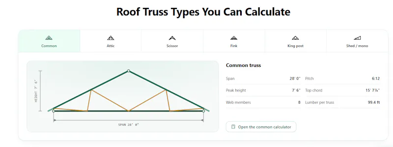 Roof Truss Calculator screenshot 3