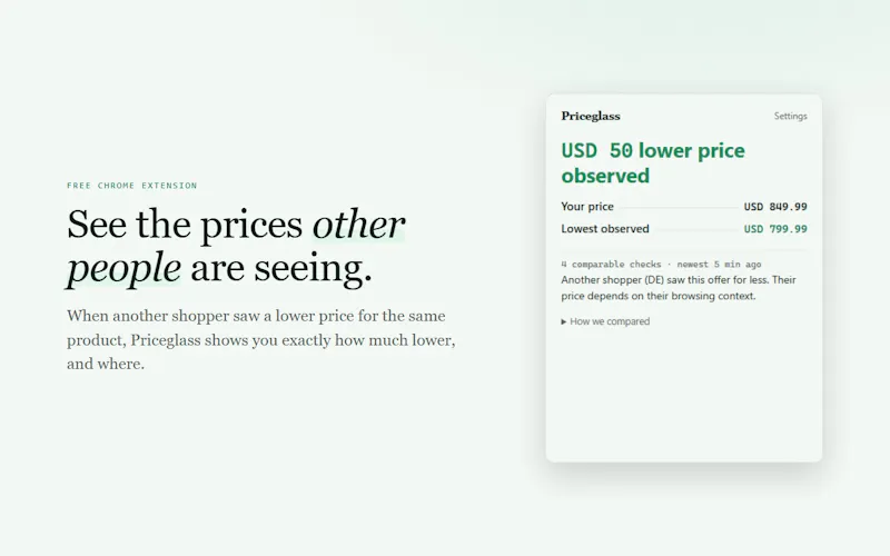 Priceglass screenshot 2