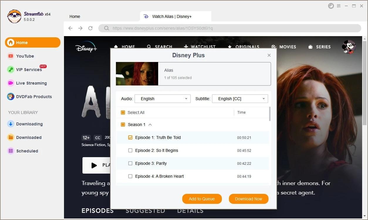Mídia 3 de Streamfab Disney Plus Downloader