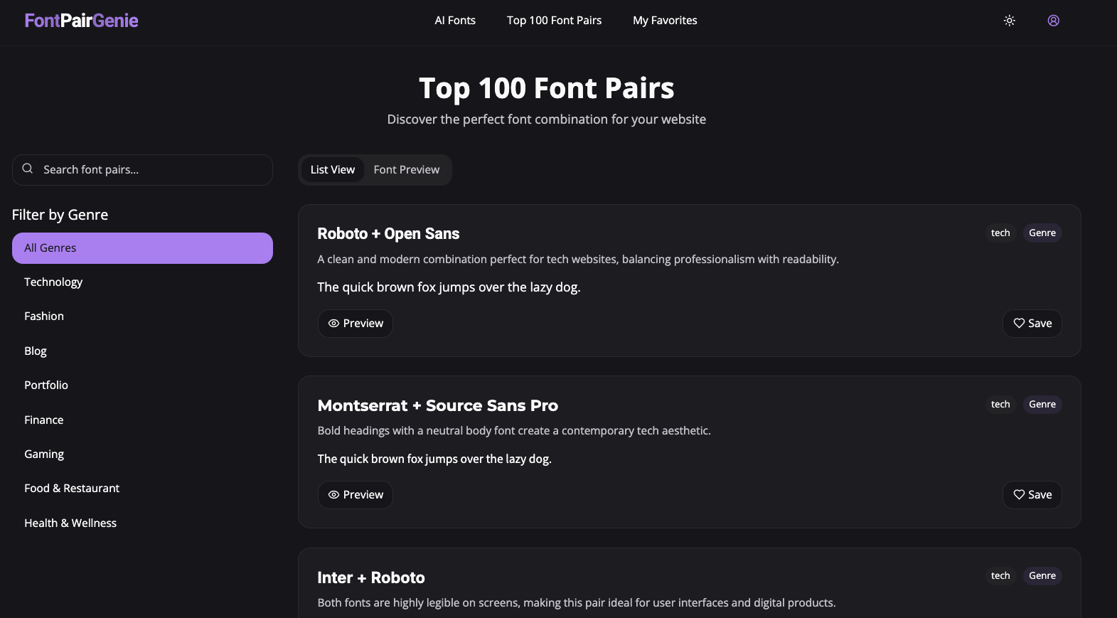 FontPairGenie media 4
