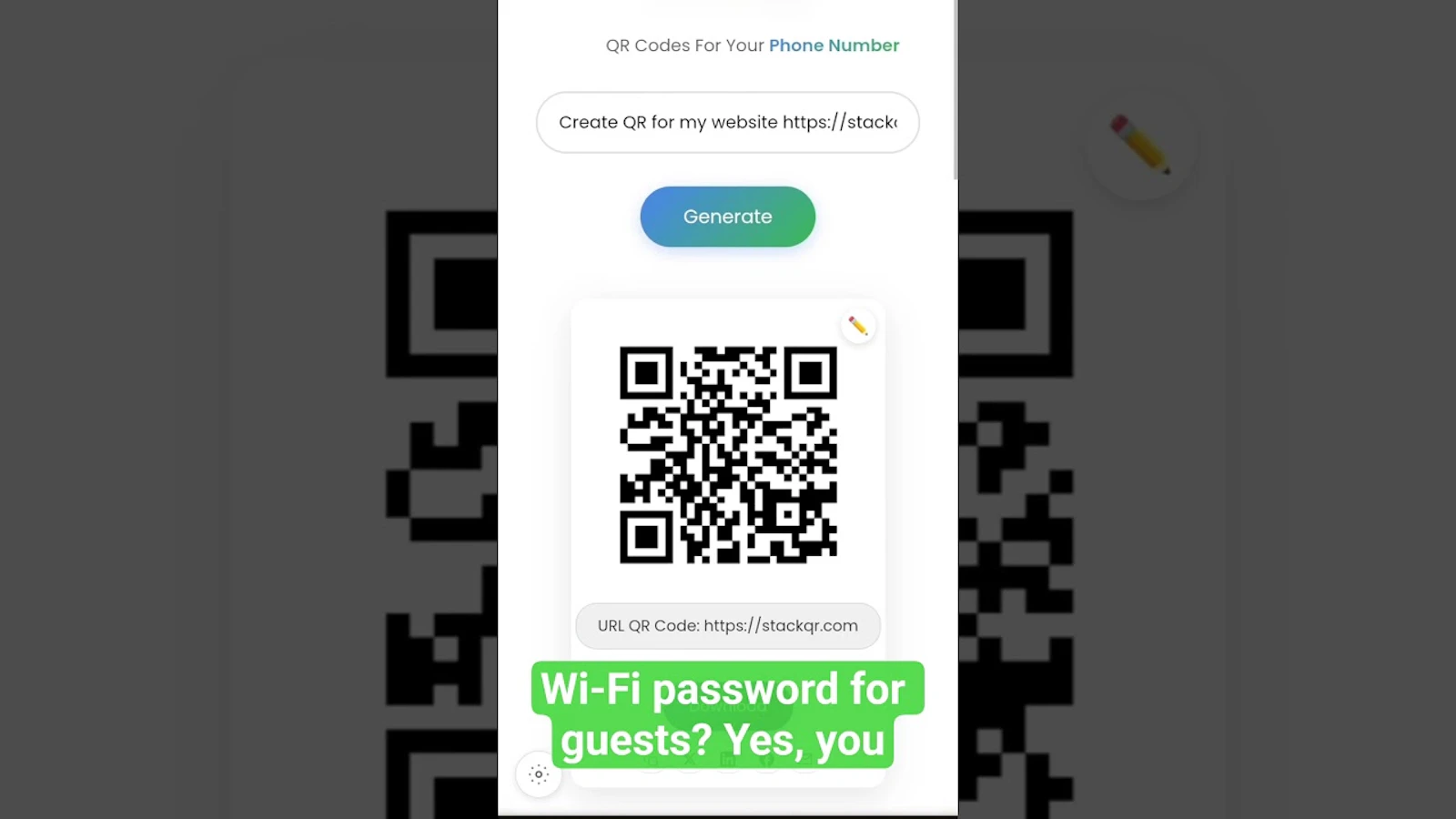 StackQR screenshot 1 (video preview)