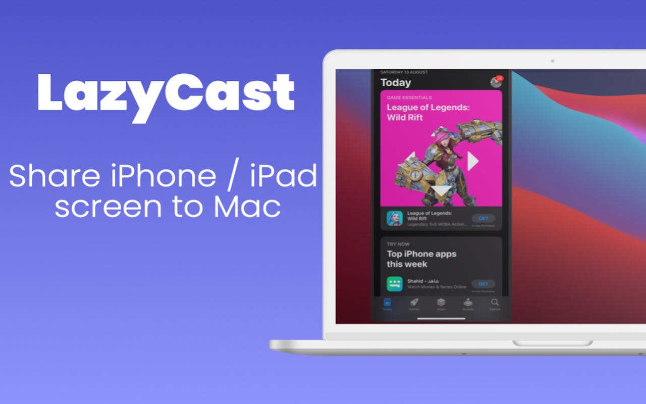 LazyCast: Share phone screen media 1