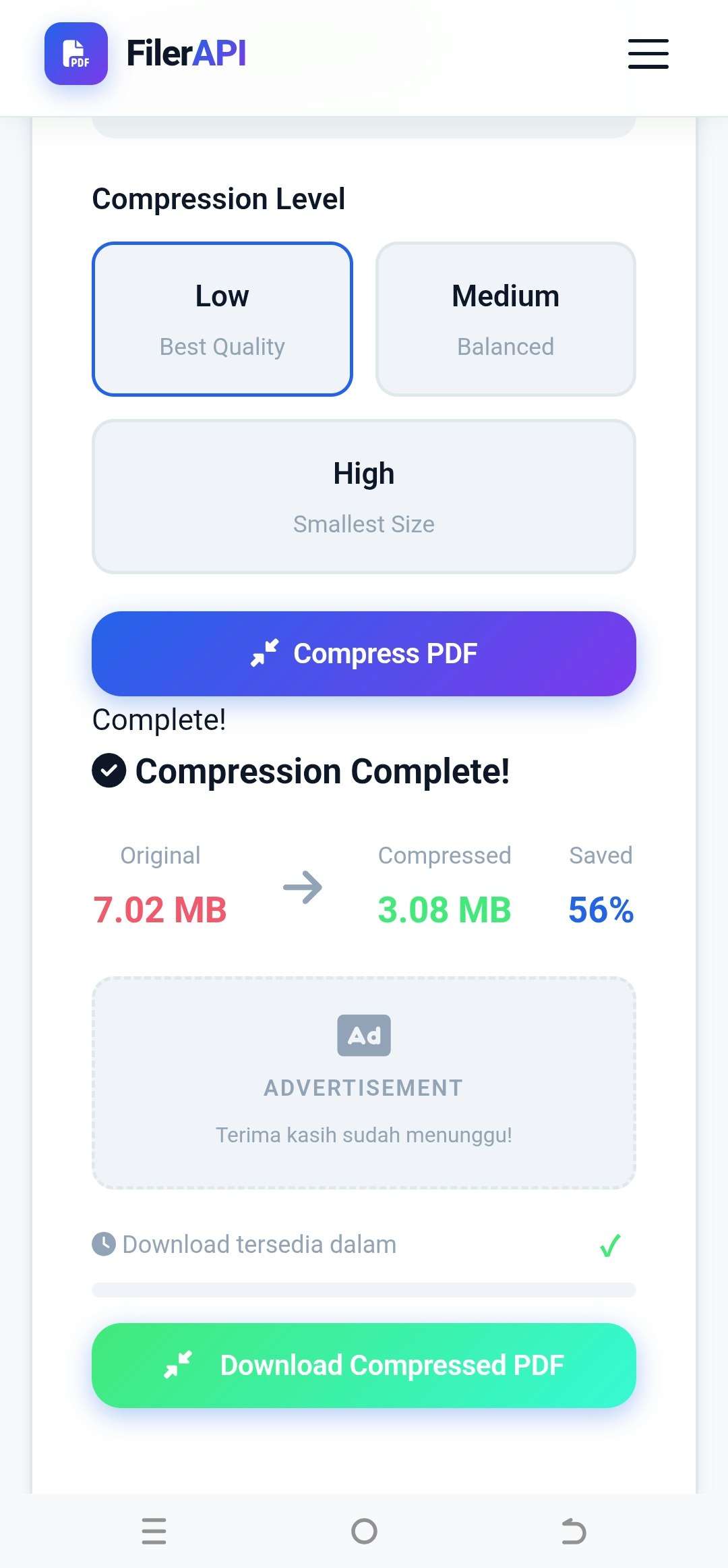 FilerAPI - Screenshot 4 showing product features and functionality