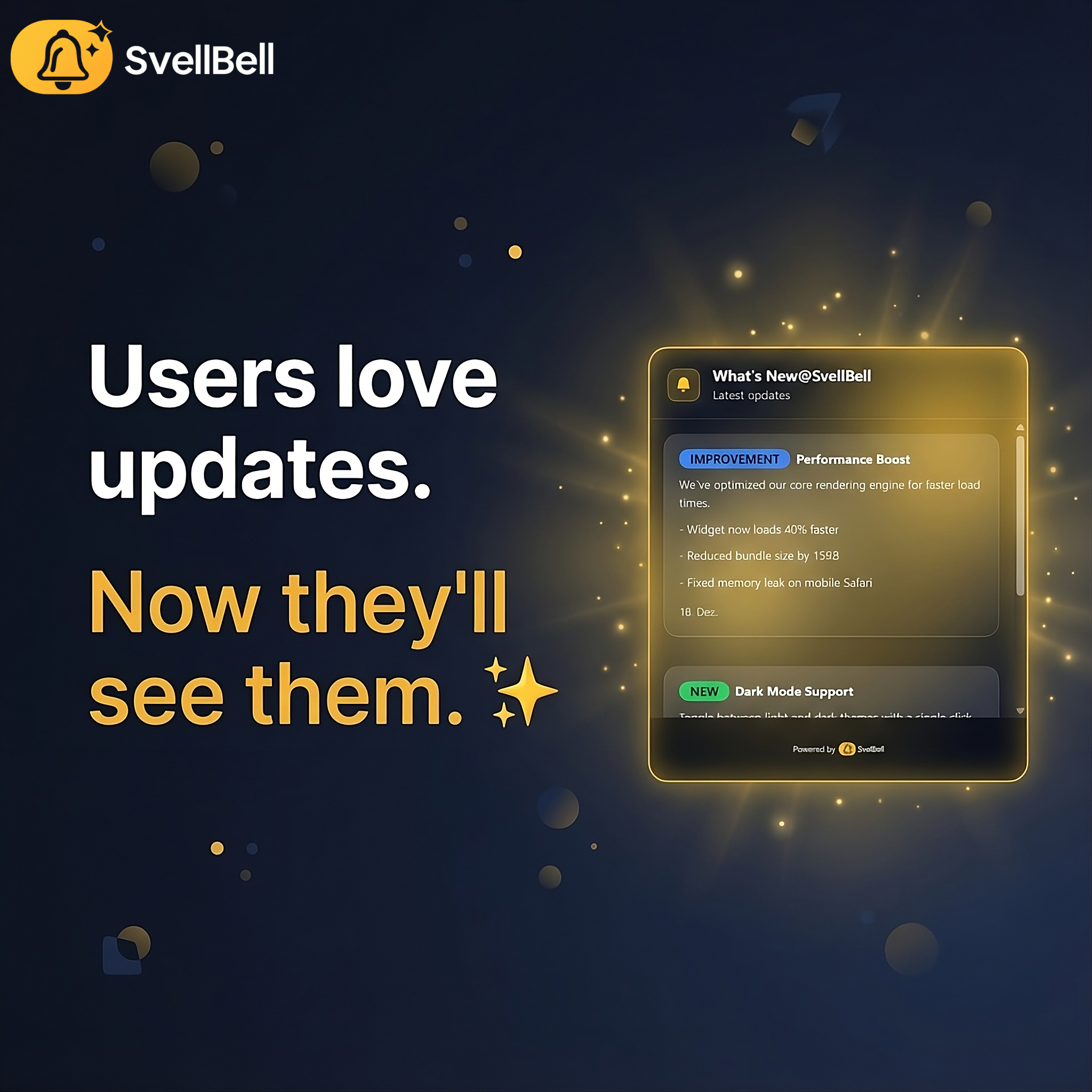 SvellBell - Main product screenshot demonstrating key features and user interface