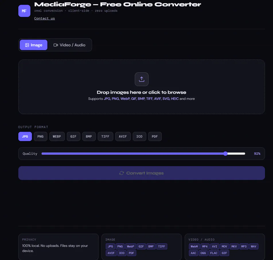 Media Forge — Online Converter gallery image