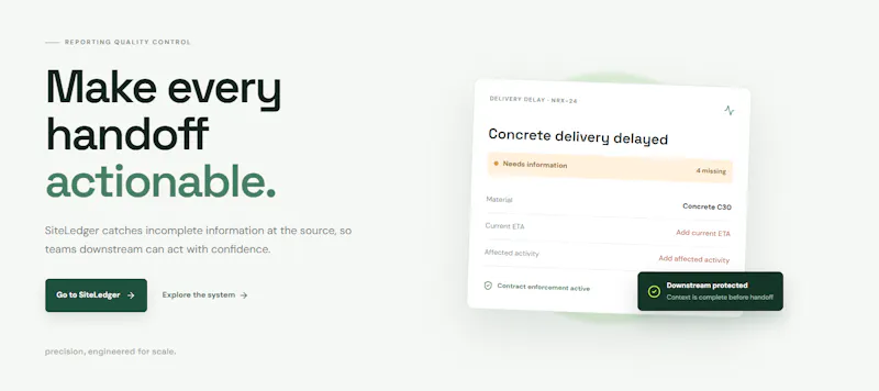 SiteLedger screenshot 1