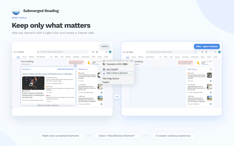 Submerged Reading screenshot 5