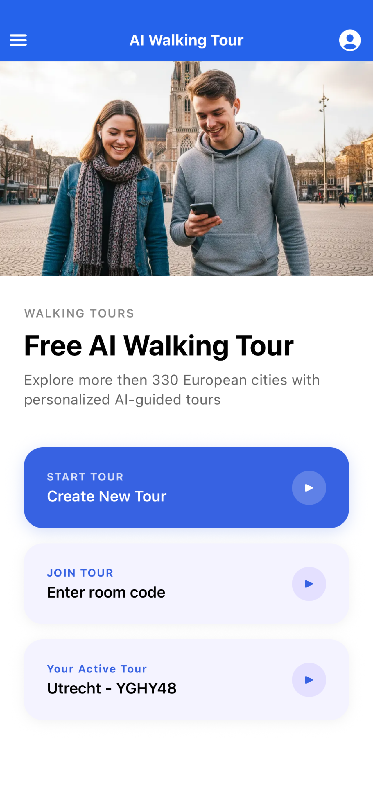 FreeAIWalkingTour.com | Mobile app gallery image
