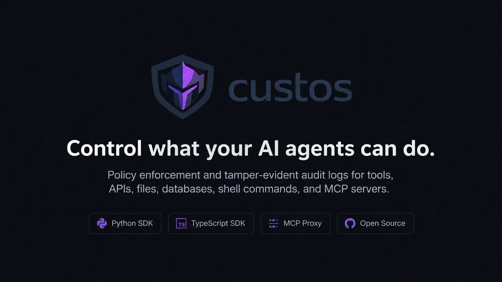 Custos — The bouncer for your AI agents gallery image